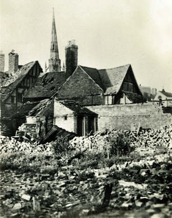 A view across the garden of Ford's Hospital.