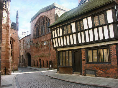 The Guildhall and Number 22 Bayley Lane