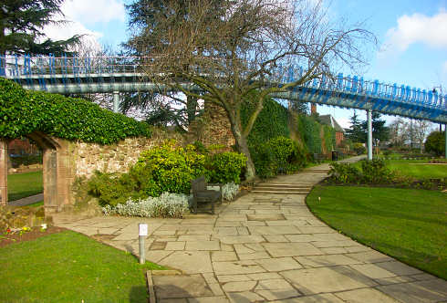 Part of the wall in
                      Lady Herbert's garden