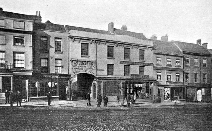West side of Broadgate & Cross Cheaping, c1860s