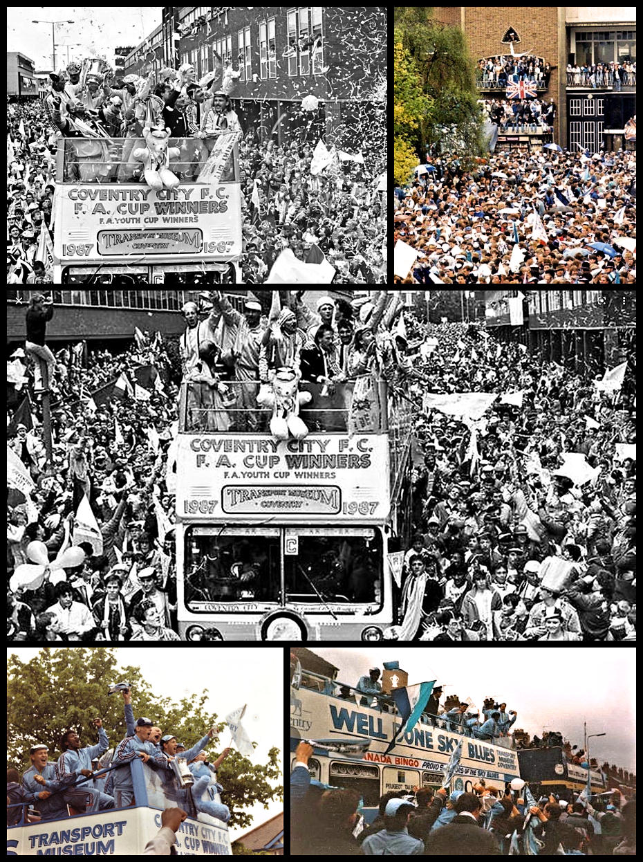 Sky Blue fans on the parade