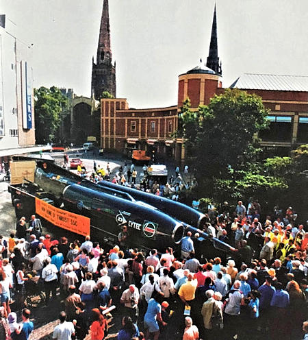 ThrustSSC on parade in Broadgate