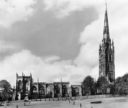 View of the ruins 1956