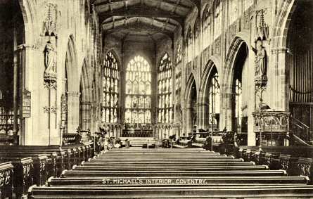 The East end and Nave of St. Michael's cathedral pre-war