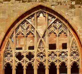 A stained glass window in St. Michael's cathedral 2004