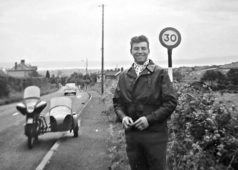 Brian with motorbike & sidecar