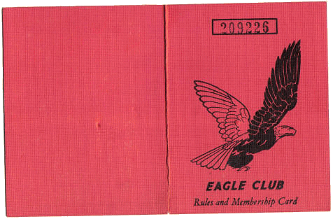 Mick's Eagle Club Membership Card