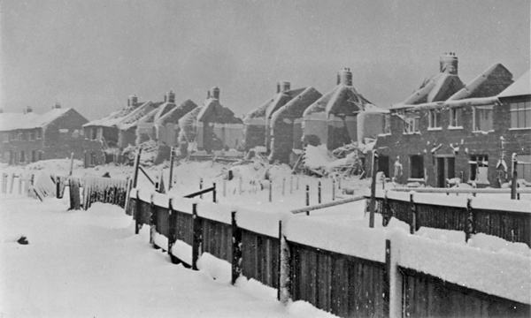 Bombed Radford in the snow