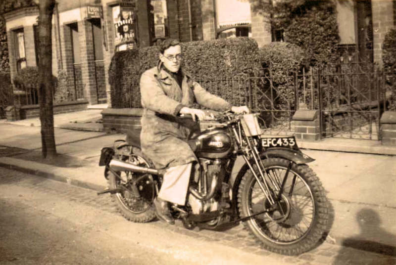 Eric Wilson on his motorbike