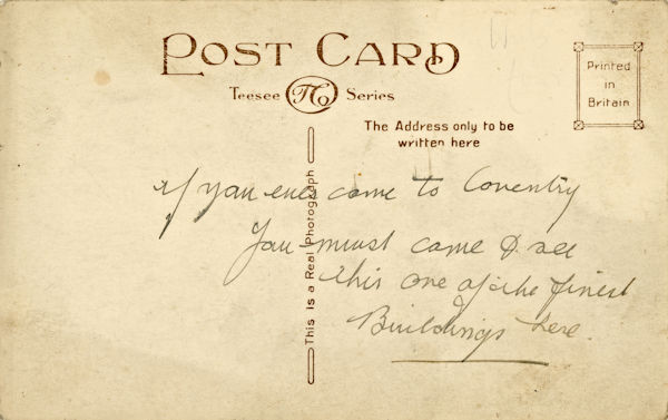 A Postcard from Coventry.