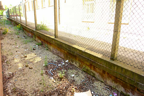 Remaining wall near Parkside